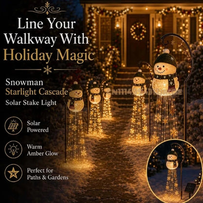 Snowman Starfall Christmas Garden Light
