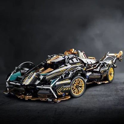 1690 Piece V12 Model Car Building Block Set - Upgraded Version, Durable Abs Material, Perfect Choice for Home Decoration and Gifts, Christmas