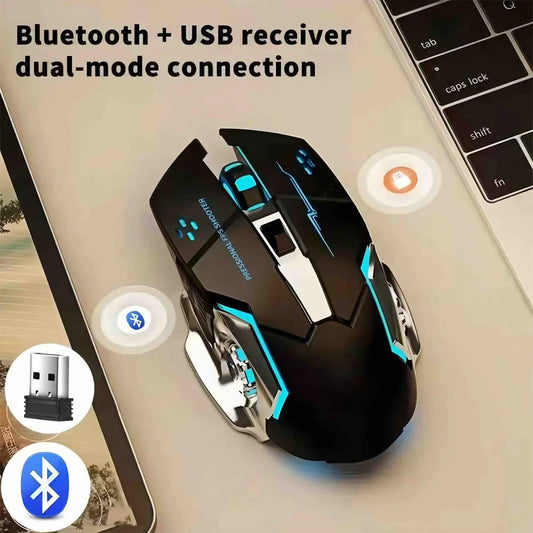 Bluetooth Gaming Mouse Rechargeable Wireless USB E-Sports Backlight Mechanical PC Gamer Mouse