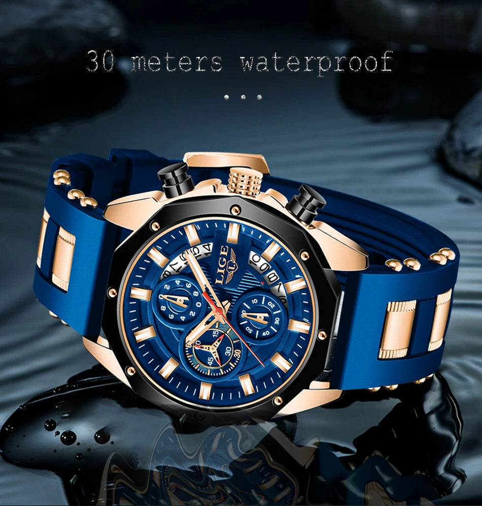 Luxury Chronograph – Waterproof Sport Quartz Watch for Men