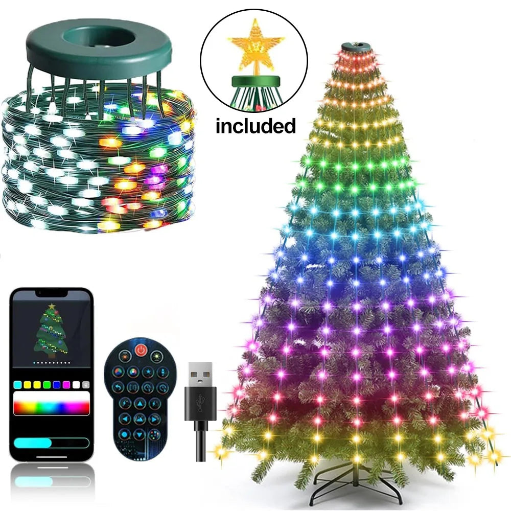 RGBIC Smart Christmas Tree Lights – 400 LED