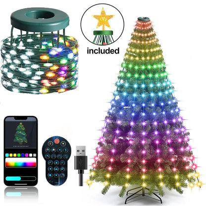 RGBIC Smart Christmas Tree Lights – 400 LED