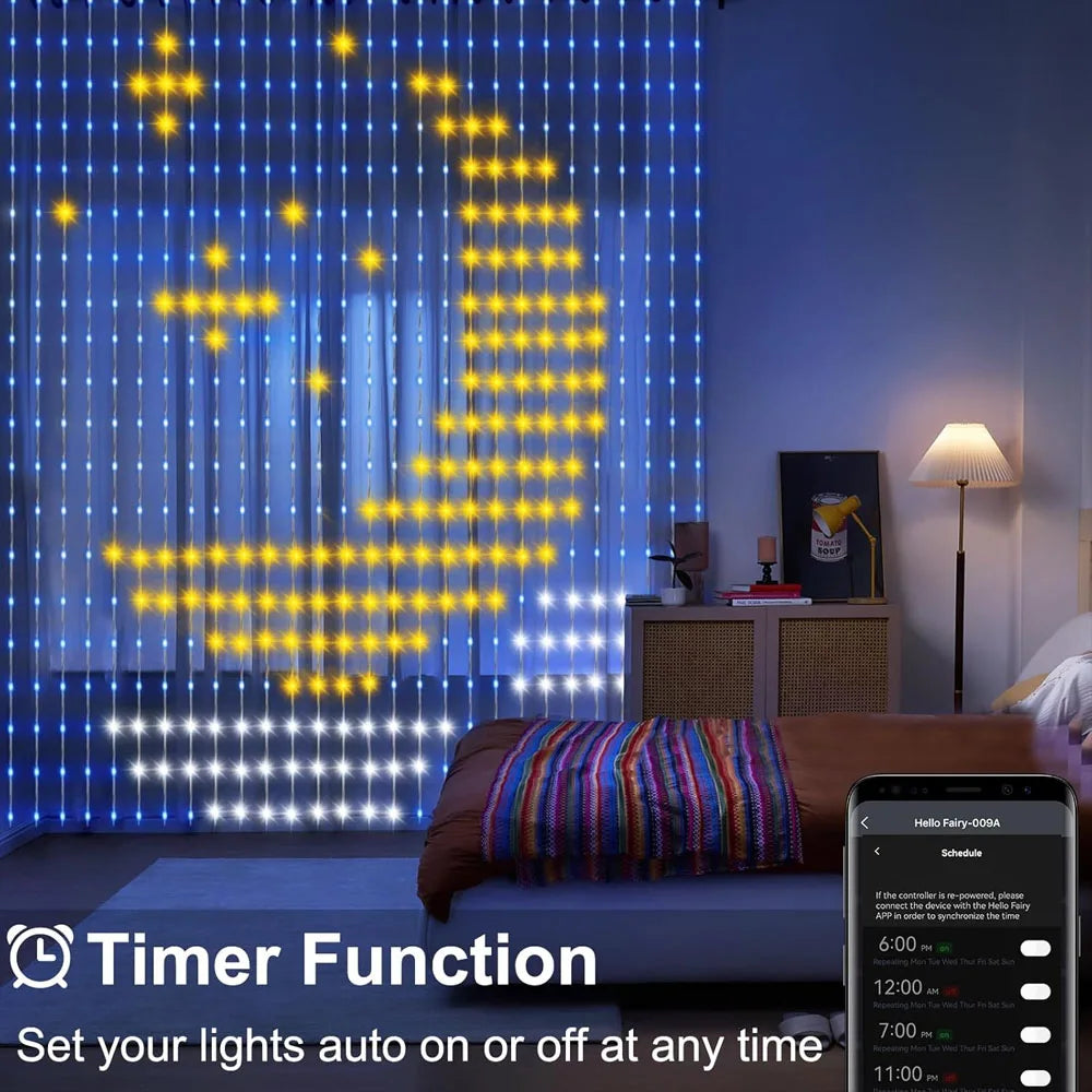 RGBIC Smart Christmas Curtain Lights