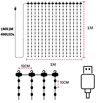 Smart RGB Christmas Curtain Lights