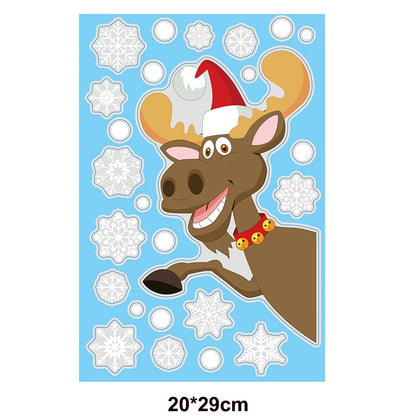 Santa & Reindeer Christmas Window Clings