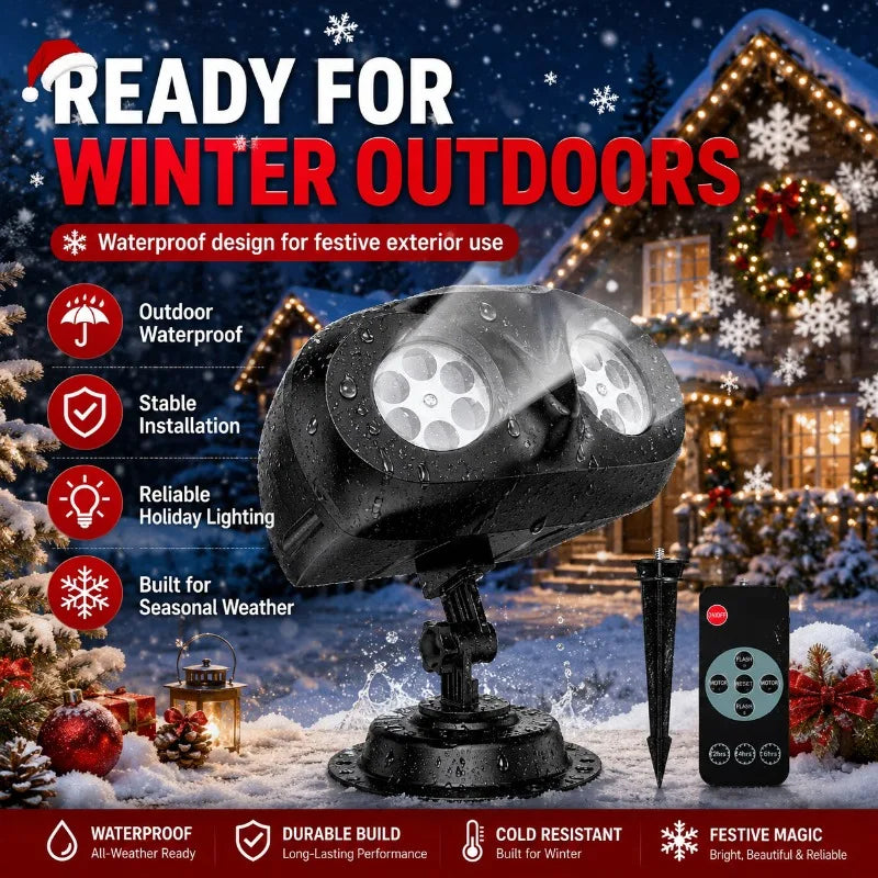 Outdoor Snowflake Christmas Projector Light