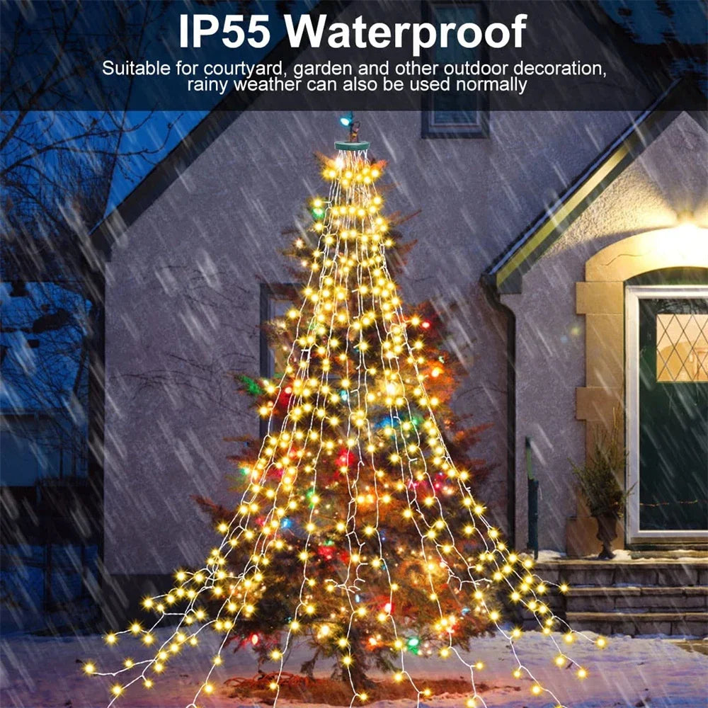 LED Waterfall Christmas Tree Lights — Global Mix holiday decor image 8