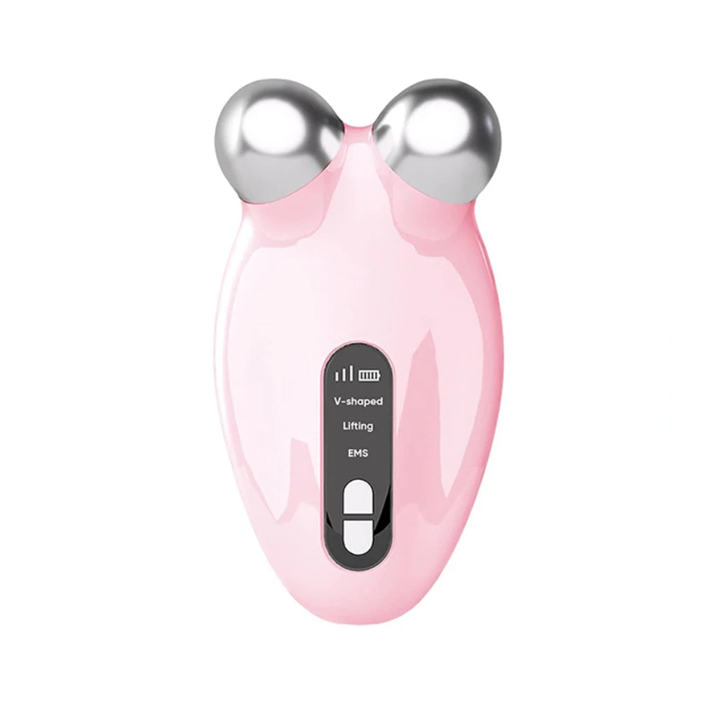 Facial Massager Microcurrent Roller EMS Device For Face Lifting Skin Tighten Rejuvenation Chin Remover Anti Wrikle Double care - Global Mix