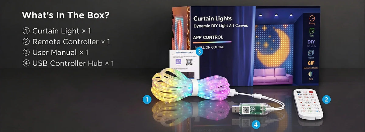 RGB Smart Fairy Curtain Lights