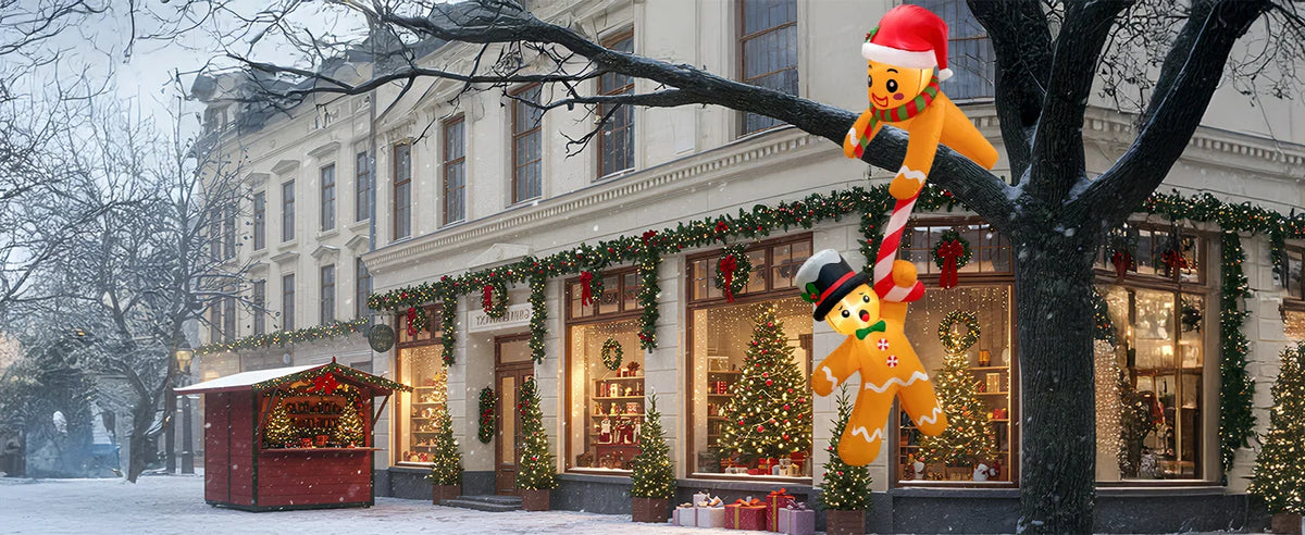 7 FT Inflatable Gingerbread Man Christmas Decoration
