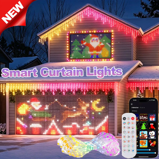 RGBIC Smart Christmas Curtain Lights