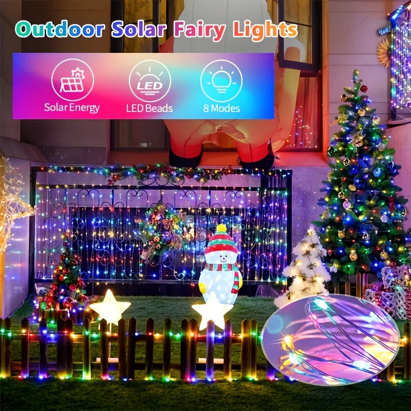 Outdoor Solar Christmas String Lights – 4 Pack