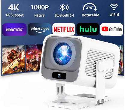 4K Projector Android Native Portable 1080P Auto Focus 600ANSI Video home Cinema Outdoor hd led Projetor