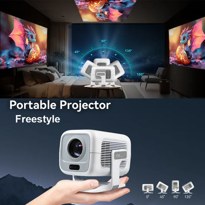 4K Projector Android Native Portable 1080P Auto Focus 600ANSI Video home Cinema Outdoor hd led Projetor