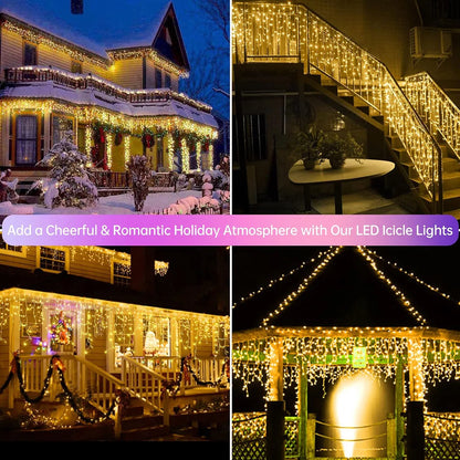 Christmas Icicle LED String Lights