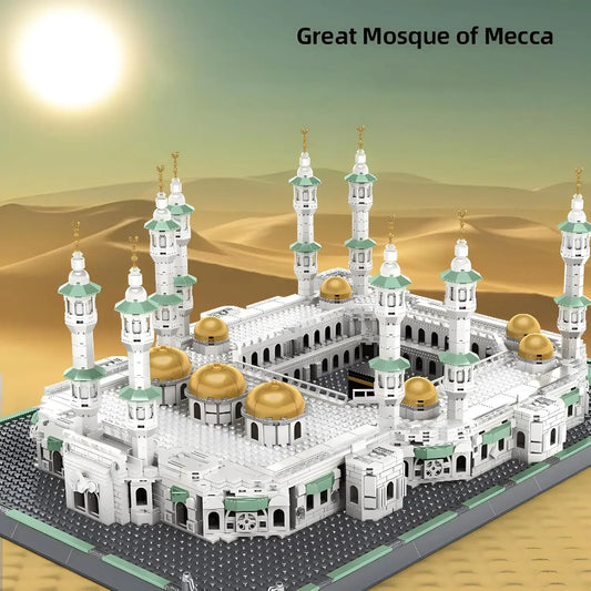 Great Mosque of Mecca Building Blocks Set Islamic Masjid Architectural Model Toys Muslim Eid Gifts for Kids Adult 2291 Pieces