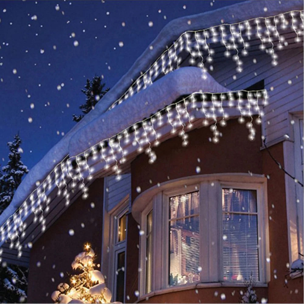 Christmas Icicle LED String Lights