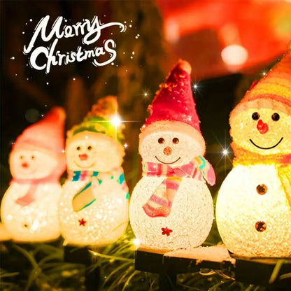 Solar Snowman LED Garden Light — Global Mix holiday decor image 1