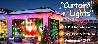 RGBIC Smart Christmas Curtain Lights