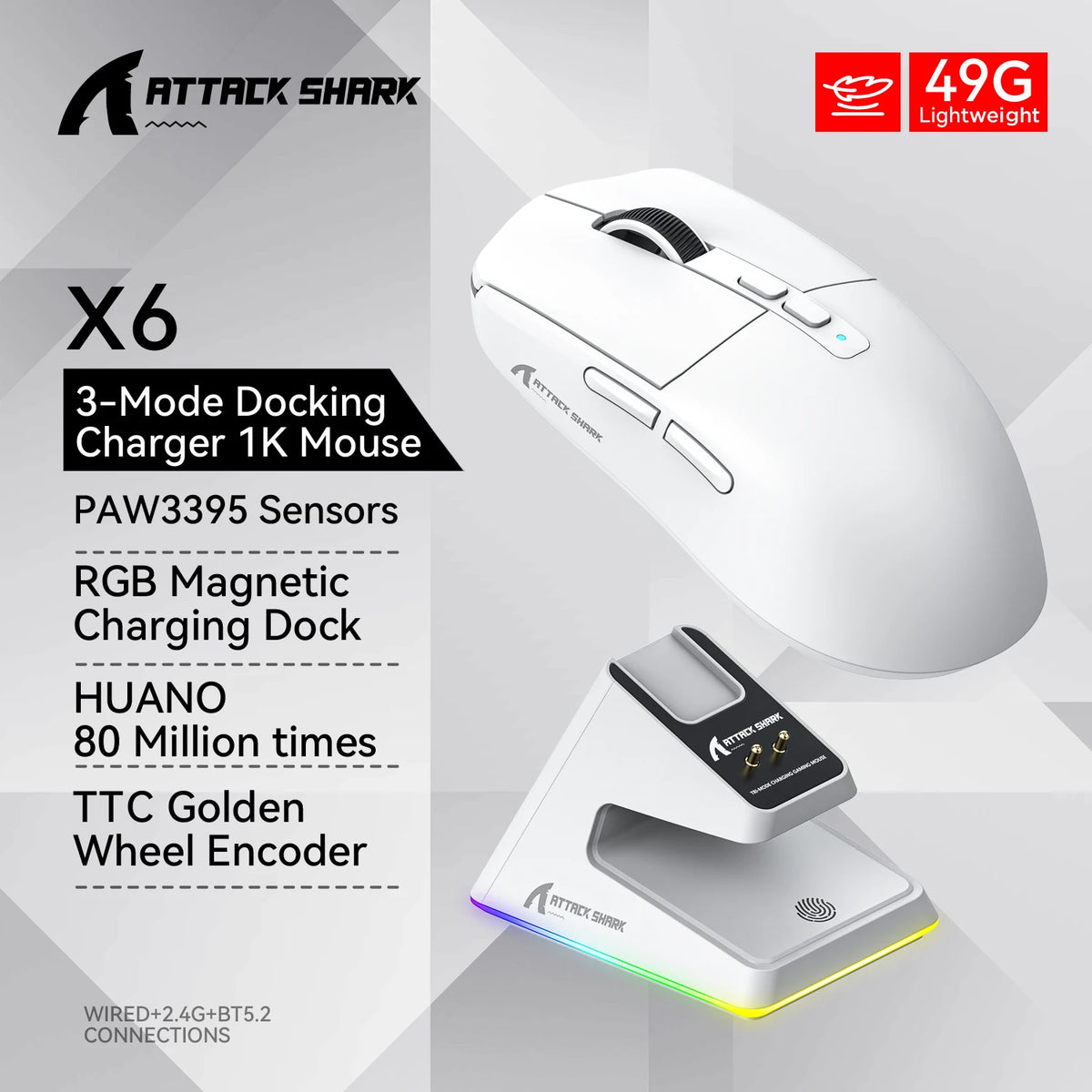 ATTACK SHARK X6 Wireless Gaming Mouse