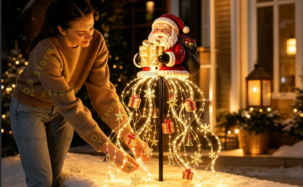 Santa Magic Fountain LED Garden Light — Global Mix holiday decor image 7
