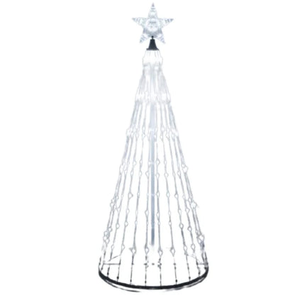 Christmas Tree Waterfall Star Lights