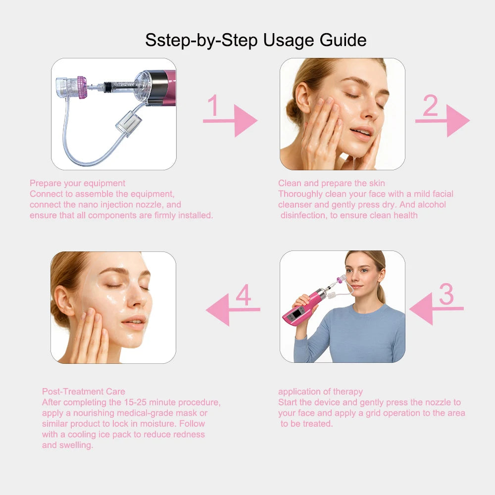 Vacuum Activated Hyaluronic Acid Beauty Gun Negative Pressure Moisturizing Microcrystal Pen Beauty Tool - Global Mix