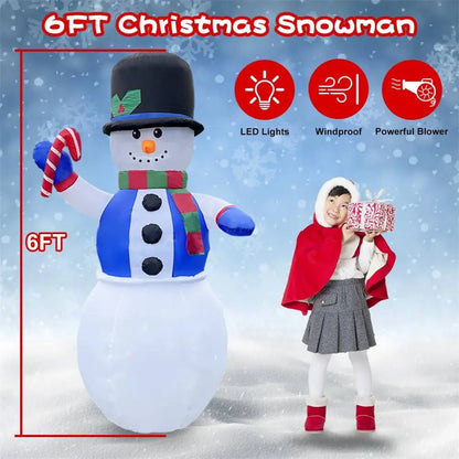6FT LED Snowman Christmas Inflatable — Global Mix holiday decor image 2