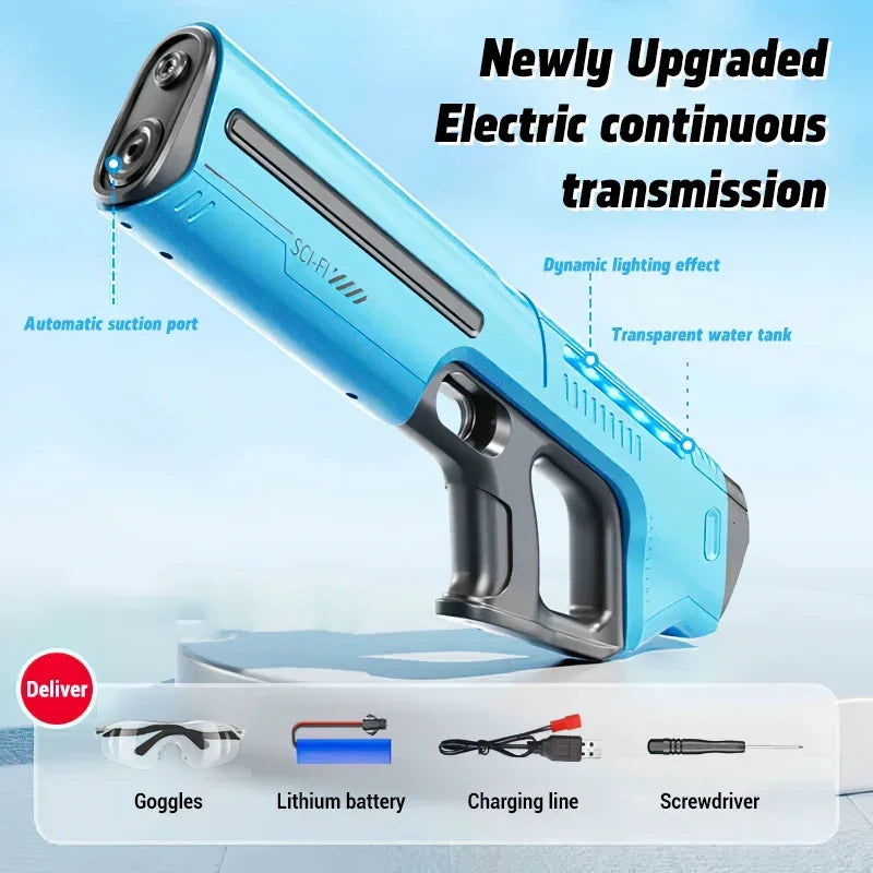 Electric Automatic Water Gun Toys Portable for Kids and Adults Summer Outdoor Fun