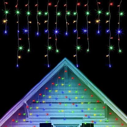 Christmas Icicle LED String Lights