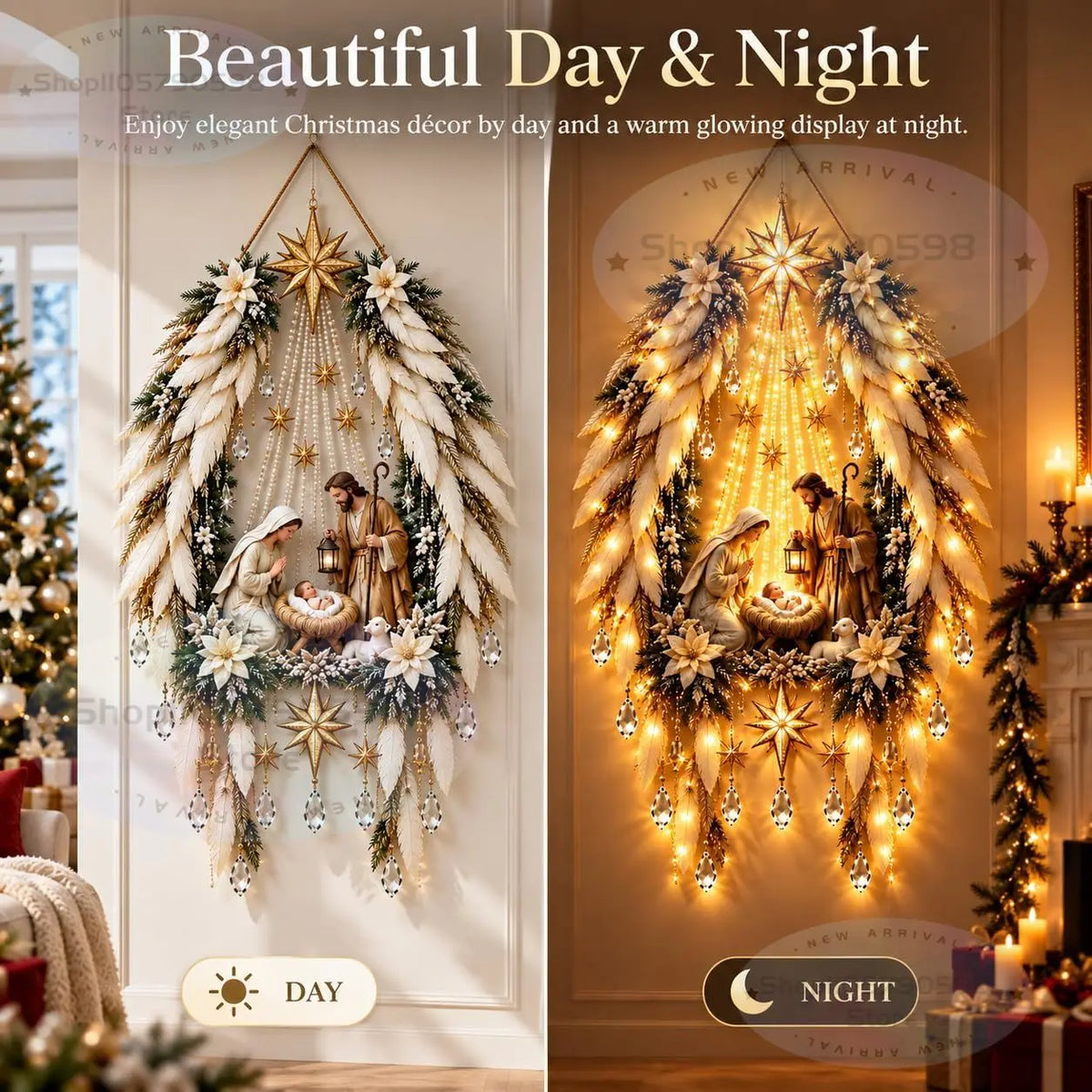 Lighted Nativity Wall Decor — Global Mix holiday decor image 5