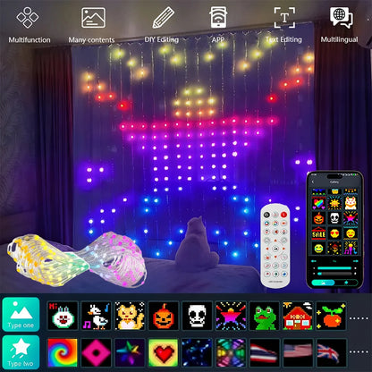 RGBIC Smart Christmas Curtain Lights