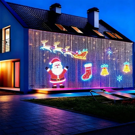 Smart LED Christmas Curtain Lights with Music Sync