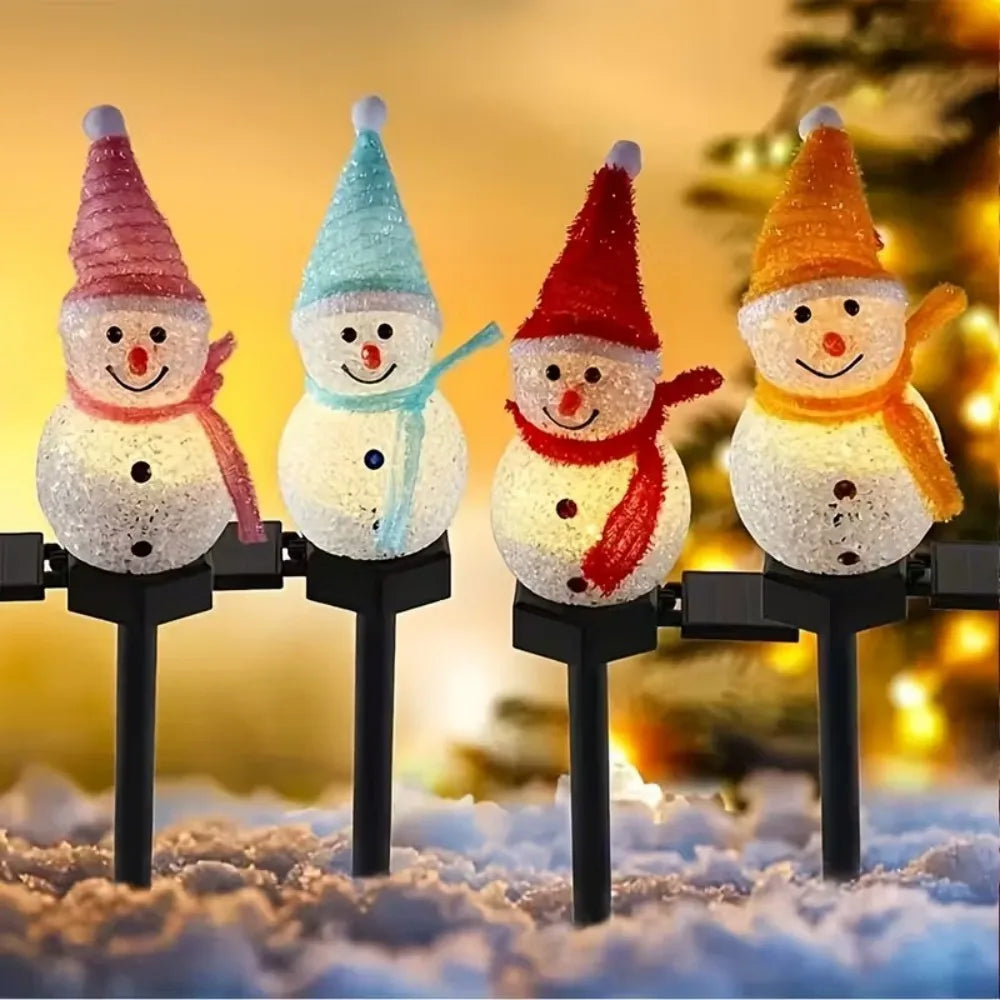 Solar Snowman LED Garden Light — Global Mix holiday decor image 3