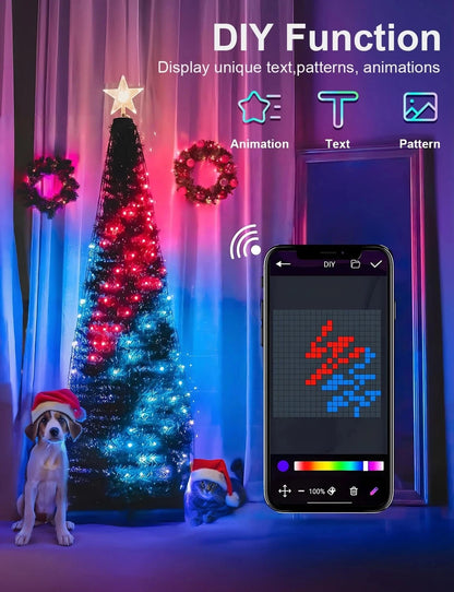 Smart Christmas Tree Lights with Star Topper