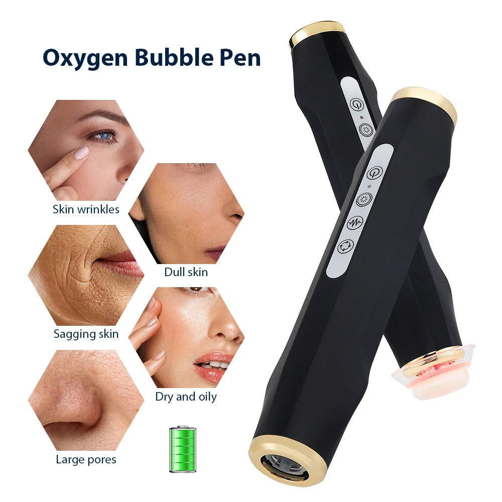 Oxygen Bubble Pen 7 Color Facial CO2  Can Be Matched Serum Gel Skin Care - Global Mix