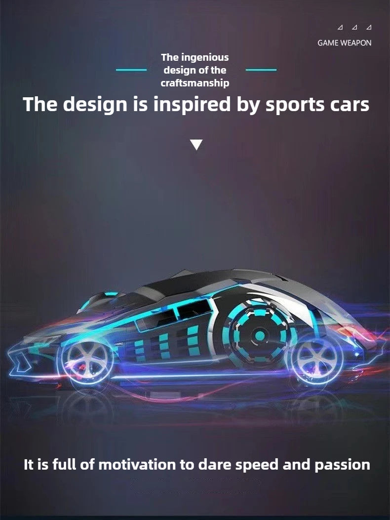 Rechargeable Wireless Gaming Mouse Bluetooth USB E-Sports Backlight