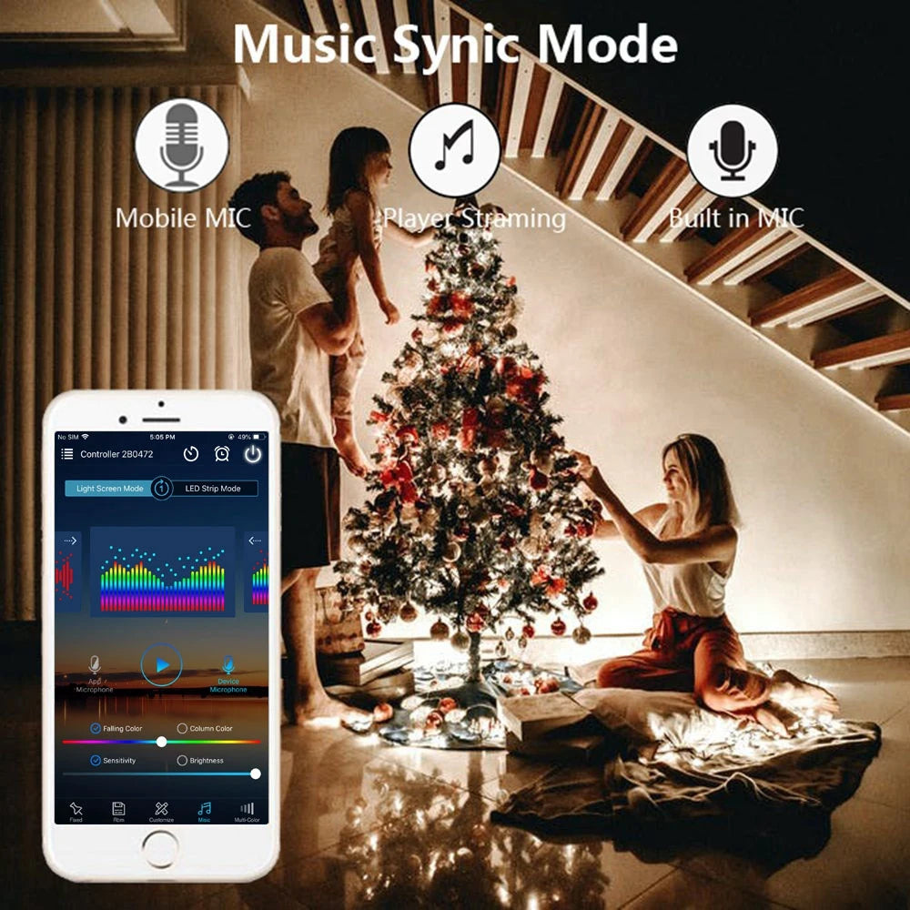 Addressable RGB Christmas LED String Lights