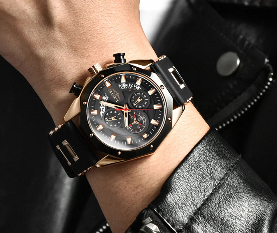 Luxury Chronograph – Waterproof Sport Quartz Watch for Men