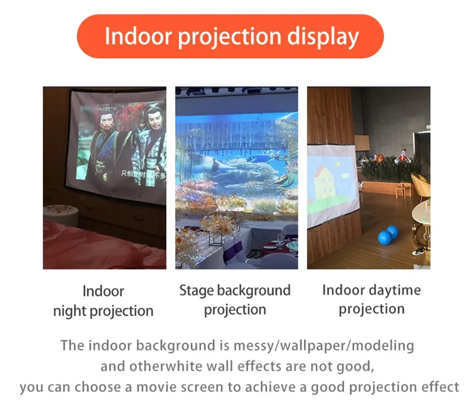 16:9 HD Display Various Sizes Projection Screen 4K High Quality for Home Office Household Bedroom Accessories