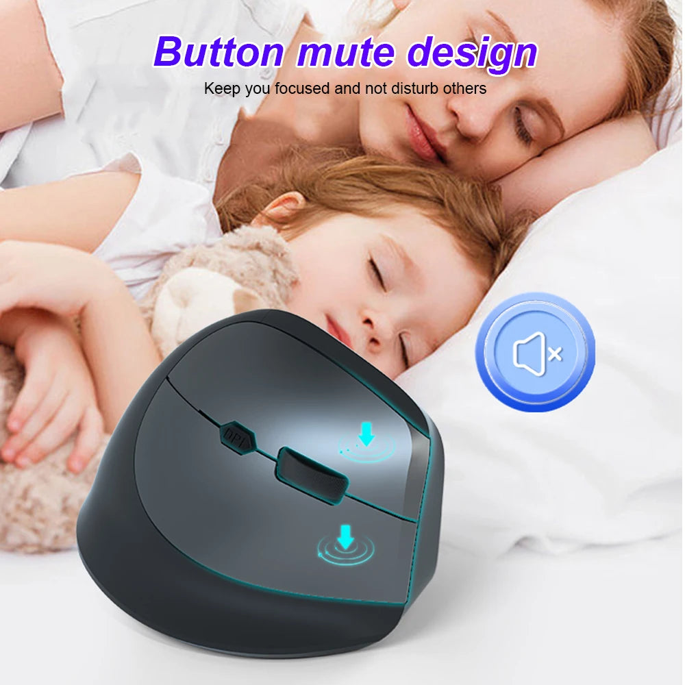 KEBIDUMEI Bluetooth 5.2 Vertical Wireless Mouse