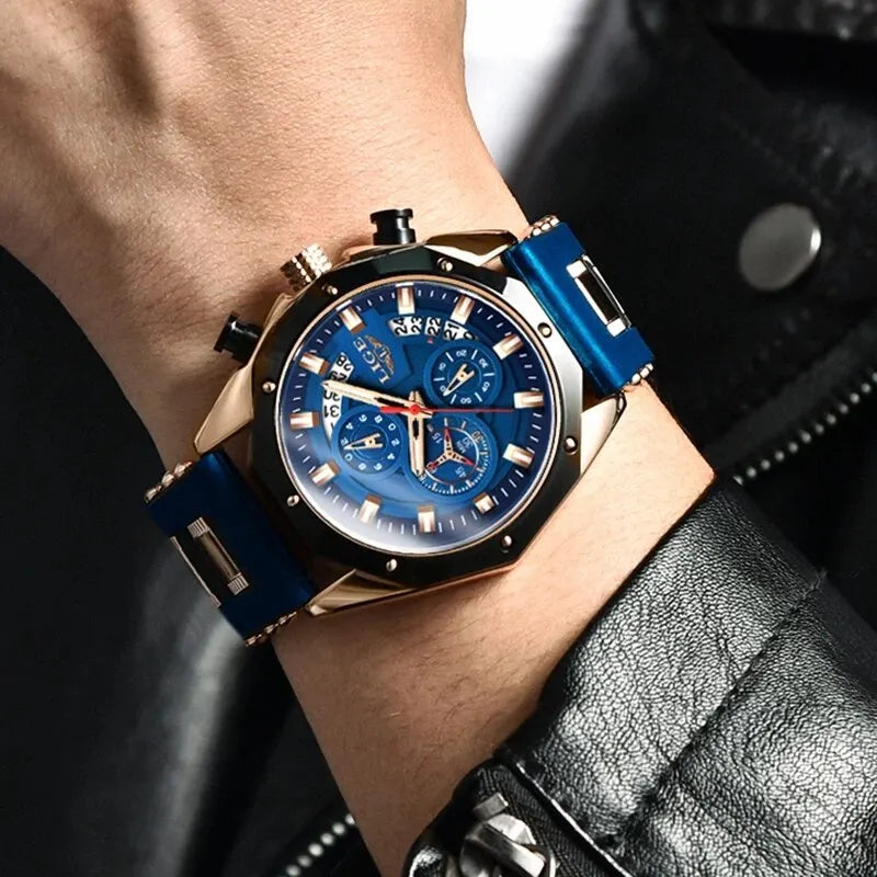 Luxury Chronograph – Waterproof Sport Quartz Watch for Men