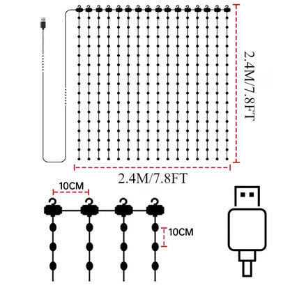 Smart RGB Christmas Curtain Lights