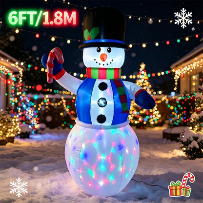 6FT LED Snowman Christmas Inflatable — Global Mix holiday decor image 13