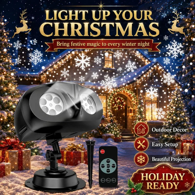 Outdoor Snowflake Christmas Projector Light