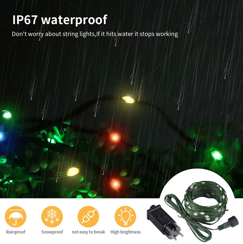 50M/100M Outdoor Christmas Fairy String Lights