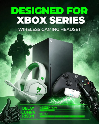 NUBWO Wireless Gaming Headset for Xbox & PC