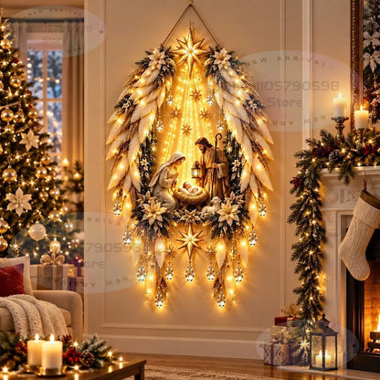 Lighted Nativity Wall Decor — Global Mix holiday decor image 1
