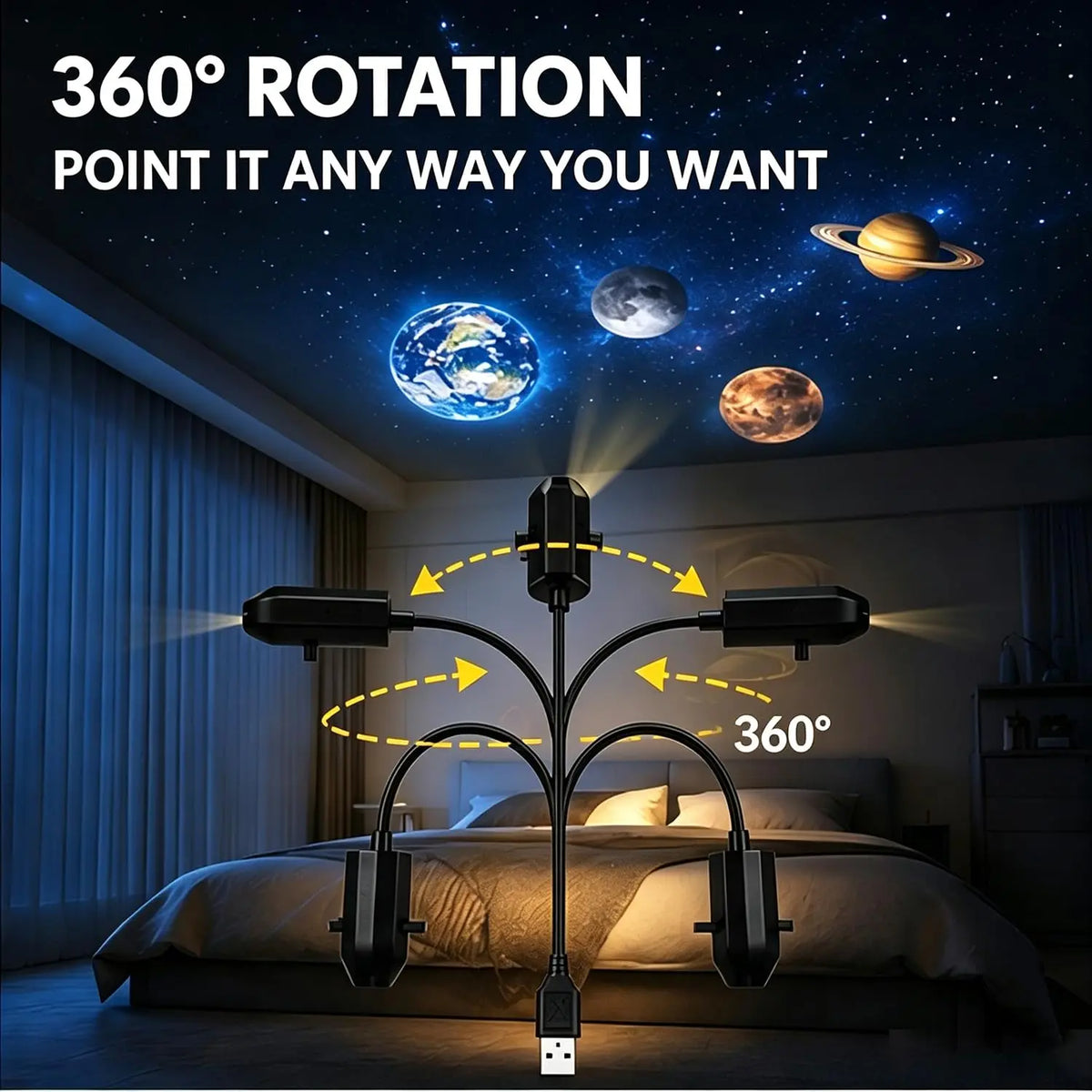 HD Rotating Christmas Projector Light
