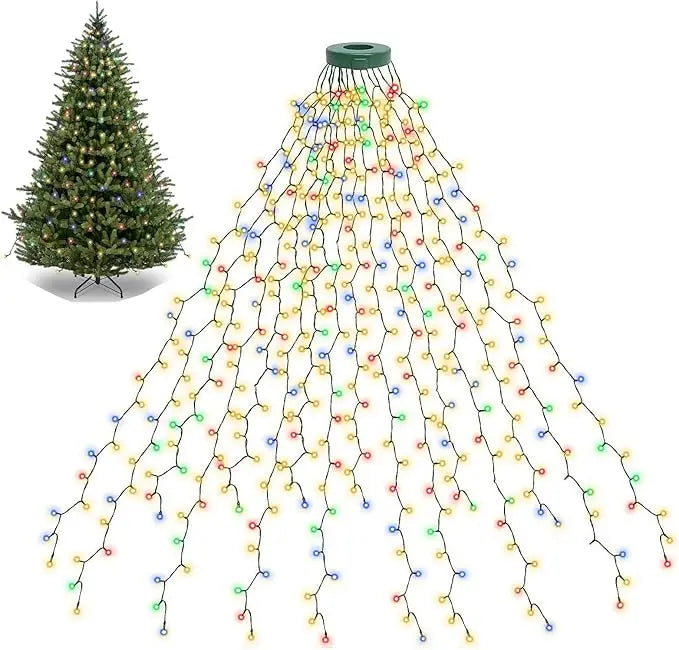 LED Waterfall Christmas Tree Lights — Global Mix holiday decor image 13